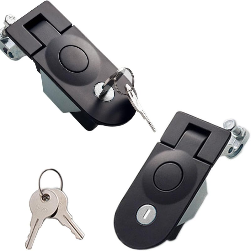 STHang-D Compression Latch,Powder Coated Zinc Alloy Sealed Adjustable Lever Hand Operated Compression Latchs Key Locking for Car Boat RV Door Cabinet Latch Lock,Black (4) - Image 3